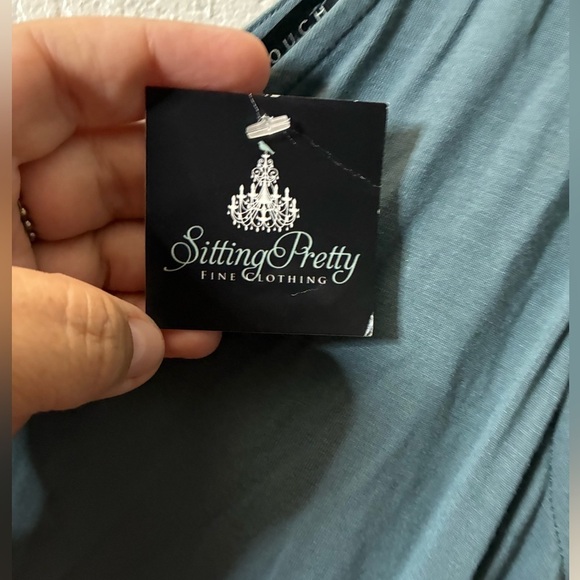 🆕Final Touch Stone Blue Jumpsuit with Wide-Leg Design M🆕 - Picture 7 of 9